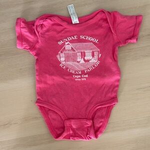 Cape Cod Ice Cream Parlor Pink Baby One-Piece Bodysuit
